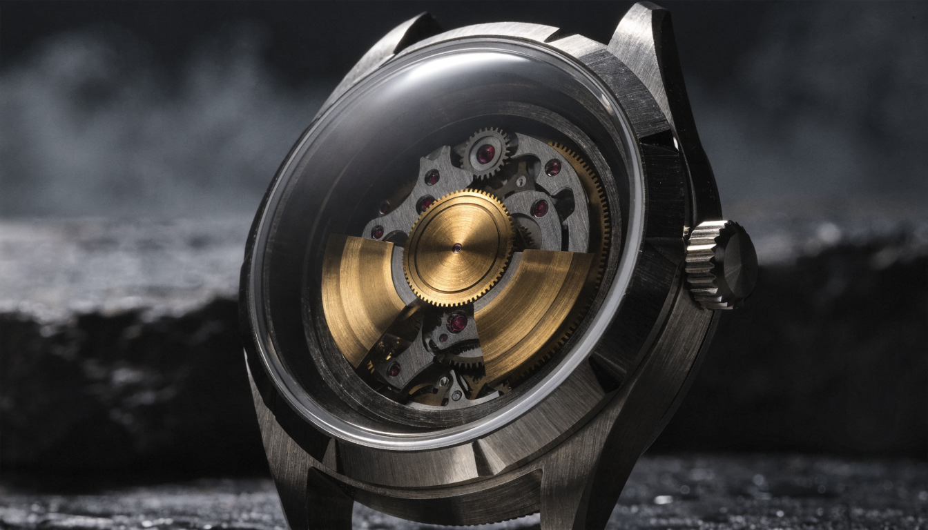 Relojes automáticos Zeppelin con fondo de taller de relojería alemana